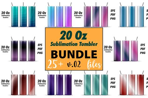 20oz Tumbler Sublimation Bundle V2 Bundle · Creative Fabrica