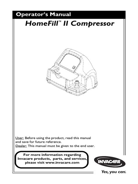 Homefill Ii Compressor Operator S Manual Pdf