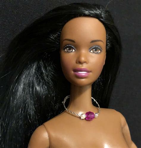 African American Black Barbie Doll CHRISTIE Cool Clips Rare Long Hair NUDE Mattel Dolls
