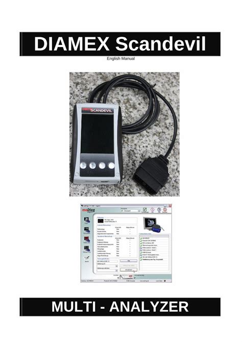 Pdf Diamex Scandevil The Obd Analyzer Is A Diagnostic Instrument