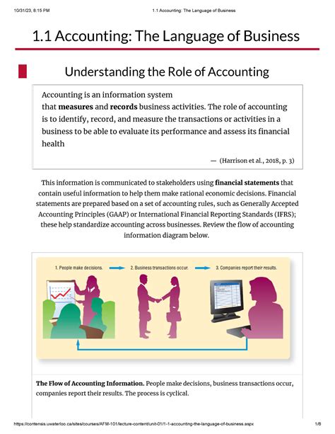 1 1 Accounting The Language Of Business 1 Accounting The Language Of