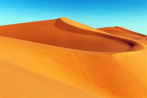 Erg Chebbi Sand Dune At Sunrise Morocco Africa Stock Photo - Download ...