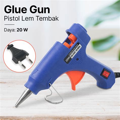 JOT Hot Melt Glue Gun Heating Tool Pistol Lem Tembak Panas 20W QT 302