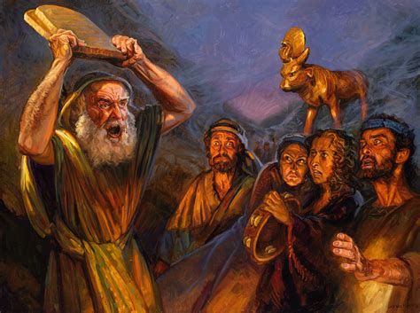 Moses Ten Commandments Golden Calf
