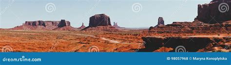 Wild West Of The Usa Monument Valley In Utah Dawn In The Desert Stock