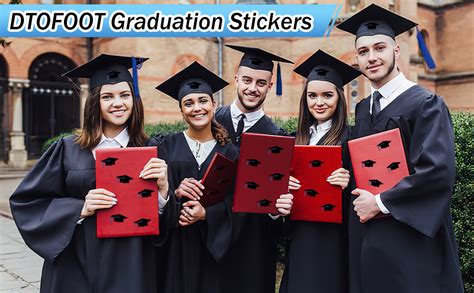 Amazon Dtofoot Graduation Cap Stickers Pcs Black Blue