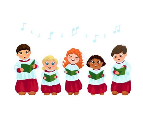 Christmas Caroling Girls Stock Illustrations – 36 Christmas Caroling ...