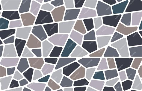 Premium Vector | Mosaic stone tile ceramic floor seamless pattern