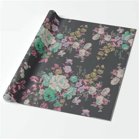 Vintage Elegant Flowers Floral Theme Pattern Wrapping Paper Zazzle