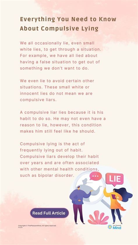 Compulsive Lying Understanding The Traits Causes And Ways To Help Artofit