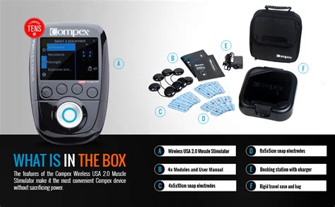 Amazon Compex Wireless USA 2 0 Muscle Stimulator W TENS Bundle