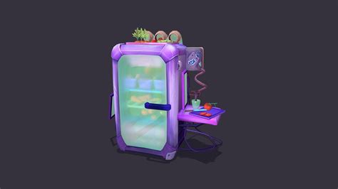 CGMA Sci Fi Prop Self Sufficiency Fridge 3D Model By Wuovo Sci Fi