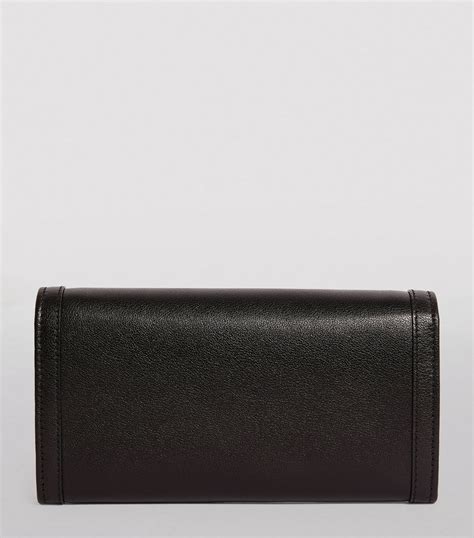 Womens Gucci Black Diana Continental Chain Wallet Harrods Uk