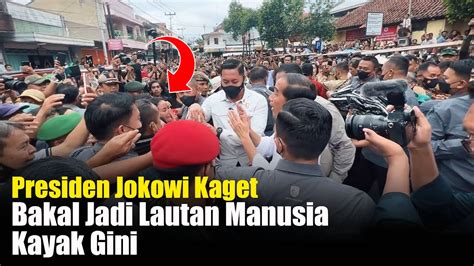 Lautan Manusia Sambut Kedatangan Presiden Jokowi Di Singaraja Youtube