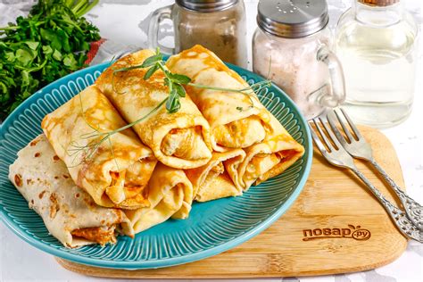 Блинчики с мясом и творогом - пошаговый рецепт с фото на Повар.ру