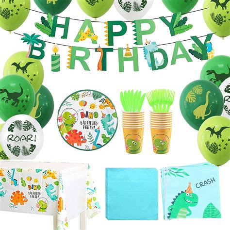 Snapklik Dinosaur Birthday Party Supplies Serves 16 People All