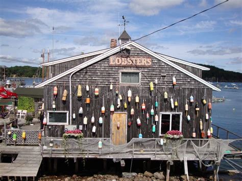 Lobster Shack Stock Photo Image Of Numbers Harbor Acadia 11214368