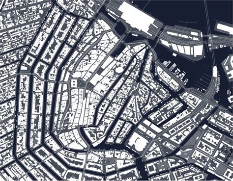 Map Of The City Of Amsterdam Netherlands Stock Vector Illustration