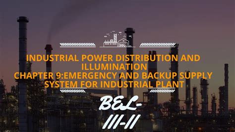 Emergency And Back Up Supply System For Industrial Power Plant Youtube