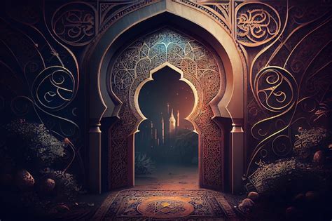 Premium Photo Islamic Mosque Background Ramadan Concept Generative Ai