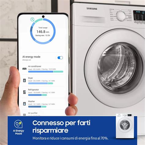 Samsung Lavatrice 8 Kg Classe energetica A Profondità 55 cm Centrifuga