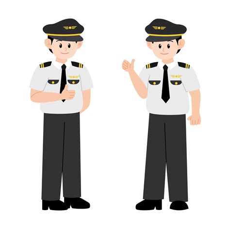 Airplane Pilot Cartoon Character 37153120 Vector Art At Vecteezy