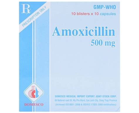 Amoxicillin Domesco L Thu C G C Ng D Ng C Ch D Ng V L U Khi D Ng