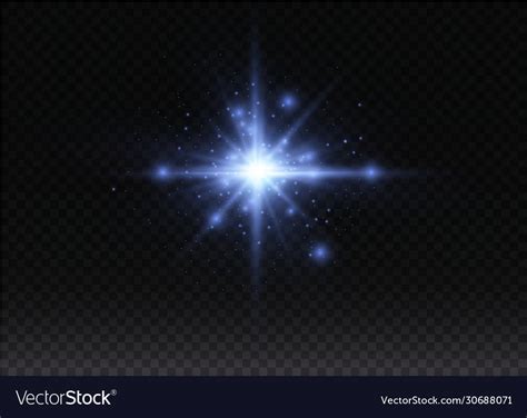 Shining Blue Star Royalty Free Vector Image Vectorstock