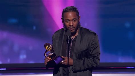 Kendrick Lamar Wins Best Rap Album Acceptance Speech 60th GRAMMYs