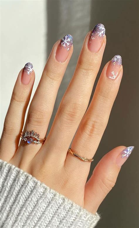 Glitter Nail Art Ideas For Glimmering Festivities Snowflake Glitter Tips