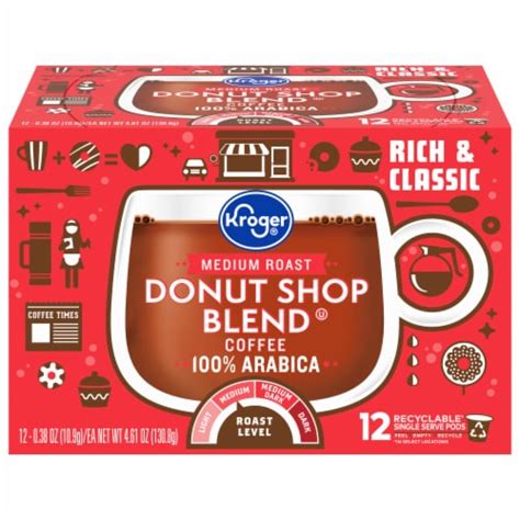 Kroger® Donut Shop Blend Medium Roast Coffee Pods 12 Ct Smiths Food And Drug