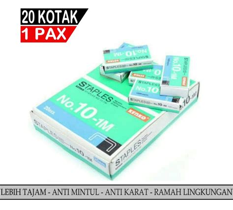 1 PAX ISI 20 KOTAK Isi Staples Kecil Isi Stapler Joyko Kenko No