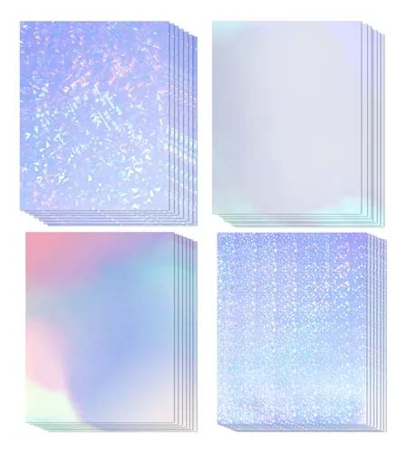 20 Hojas De Papel Adhesivo Holografico Imprimible Papel Adh Envío gratis