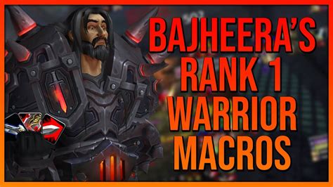 Rank 1 Warrior Dragonflight Macros PvP PvE WoW DF 10 0 Warrior