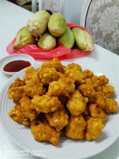 Cara Buat Cucur Jagung Simple Letak Isi Udang Rasa Lagi Sedap