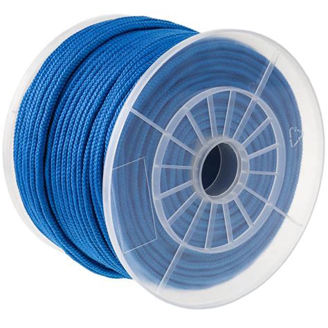 Corda trançada PP multifilamento 100 m x 6 mm azul Cablematic