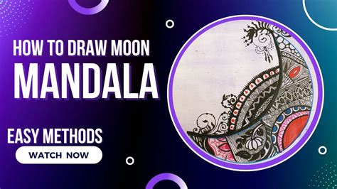 How To Draw Moon Mandala Art Half Moon Mandala Art For Beginners