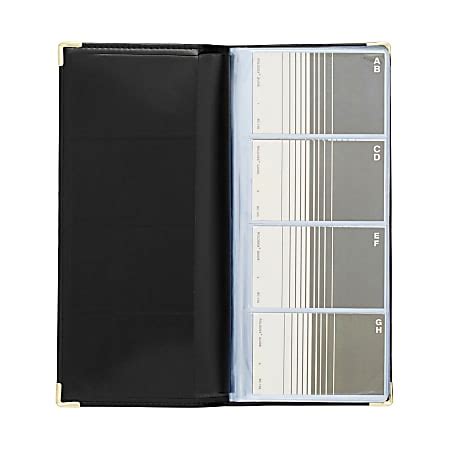 Rolodex Faux Leather Business Card Book 96 Card Capacity Office Depot