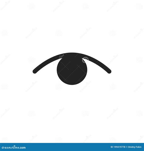 Eye Icon In Minimalistic Flat Design Style Vector Illustration Stock Vector Illustration Of