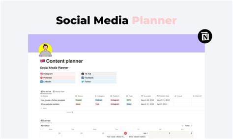 Notion Social Media Planner