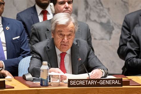 Secretary Generals Remarks To The Security Council On The Middle