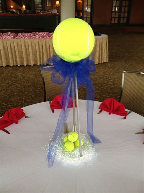 Tennis Ball Centerpiece With Five Below Ball And Frisbee