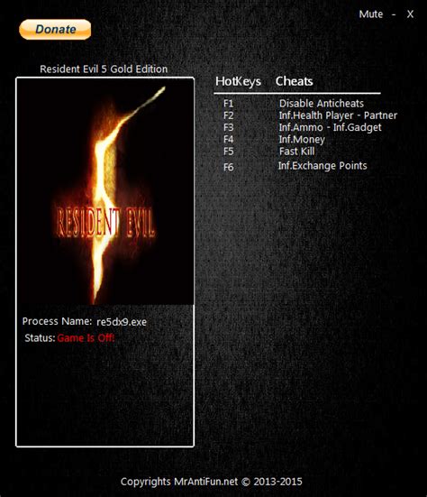 Resident Evil 5: Trainer (+5) [Gold Edition Steam] {MrAntiFun ...