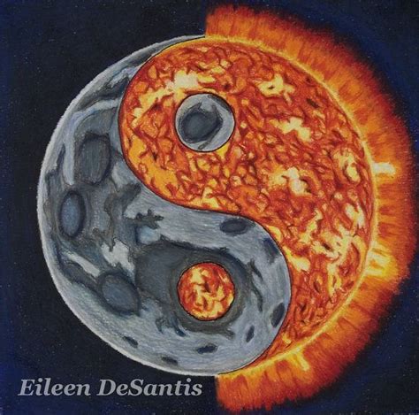 Yin Yang Sun/Moon Colored Pencil Drawing, Yin Yang art, Symbolic art ...