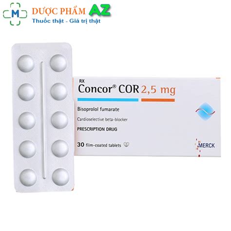 Thuốc Concor Cor 2 5 mg Điều trị bệnh tim mạch hiệu quả