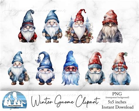 Winter Gnome Clipart Gnome Clipart Winter Christmas Gnome Clipart