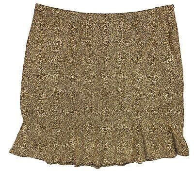 Avenue Womens Size 26 Brown Sand Speckled Peppered Trumpet Skirt