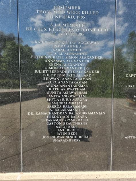 Visited the Air India Flight 182 Memorial in Toronto : r ...