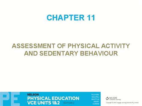 Chapter 11 Assessment Of Physical Activity And Sedentary