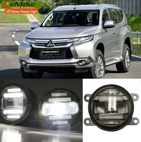 eeMrke Car Styling For Mitsubishi Pajero Sport 2016 2 in 1 LED Fog ...